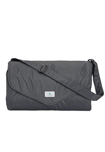 Little Unicorn 5'x5' Outdoor Family Picnic & Beach Blanket | Durable & Water-Resistant Fabric | Compact Fold & Easily Wipes Clean | Zipper Pocket (Midnight Poppy) - color: Midnight Poppy, size: 5 x 5