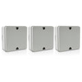 NineLeaf Junction Box, Waterproof Electrical Box IP66 Water Resistant Dustproof ABS Plastic Project Enclosure for Electronics, External Size 4.2 x 4.2 x 2.3 inch (107 x 107 x 58 mm),3PK - color: 3PK, size: 107x107x 58mm