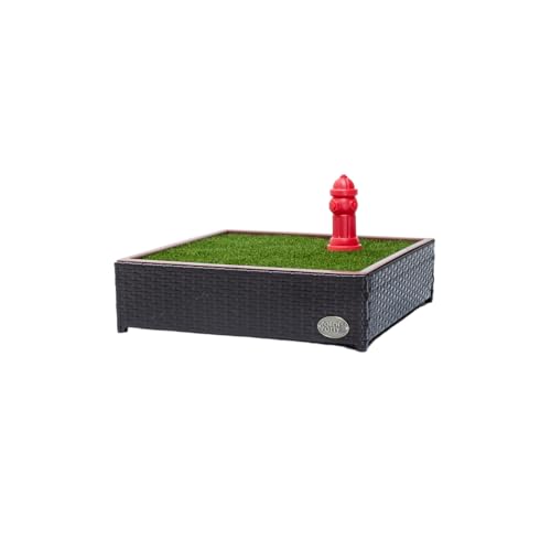 Porch Potty Artificial Grass Potty Pads for Dogs - Small Size 16x16x6 Reusable Potty Training Pad - Washable Pee Pads for Dogs - Unique Design - Instant Drainage -Quick Absorb - 2x2 Feet Grass Size - size: Small