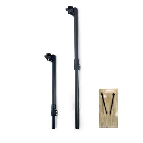 Benbuoo Foldable Aluminum Alloy Table Legs, 22-34" Adjustable Height, DIY Furniture for Saw Workbench RV Camping, Outdoor Desks, Set of 2 - size: AL-RT- 22-34IN-PK2