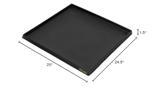 DoggieLawn Non-Spill Dog Potty Training Tray - Leak-Proof HDPE Plastic Grass Pad Holder for Apartments & Urban Homes-Reusable & Washable-Perfect for Indoor Dogs & Puppies-Large (26” x 25.5” x 1.25”) - size: Large (external 26 x 25.5 x 1.25 inches)
