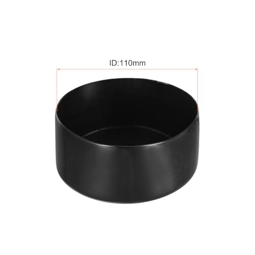 uxcell 110mm(4 5/16") Rubber End Caps, Round Vinyl Plug Insert Plastic End Caps for Tubing, Fence, Pipe Post, Furniture, Railing, Black, 50mm Height - color: Black, size: 110mm(4 5/16") x 50mm H