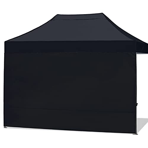 ABCCANOPY Instant Canopy SunWall 10x15 FT, 1 Pack Sidewall Only, No Frame or Top, Black - color: Black, size: 10x15