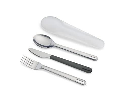 Joseph Joseph GoEat™ Stainless-steel Travel Cutlery utensil Set - Knife, Fork & Spoon, Green