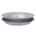 iBasingo Titanium Camping Plates and Bowls Set with Mesh Bag - 174mm Ultralight Backpacking Dinnerware for Hiking, Survival Kit & Outdoor Cooking (61g Plate + 67g Bowl) Ti1113T - color: Plate and Bowl Set-Ti1113T