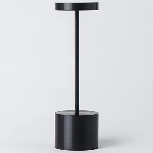 SAKRINGT Cordless Table Lamp Rechargeable,5000mAh Battery Operated Portable LED Table Light,Dimming Desk Lamp for Patio/Restaurant/Outdoor - color: Black