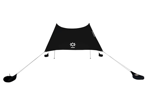 Neso Portable Beach Tent Sun Shelter - Lightweight Beach Shade Canopy - Easy Setup for Family Outings - Patented Reinforced Corners - UPF 50+ Sun Protection - color: Black