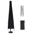 Patio Umbrella Cover Fits Up to 12ft Market Umbrella, Waterproof 600D Heavy Duty Umbrella Covers with Extended Support Pole and Zipper for Easy On Off, Outdoor Parasol Covers with Storage Bag. - size: Fits Market Umbrella Up to 12 Feet DIA