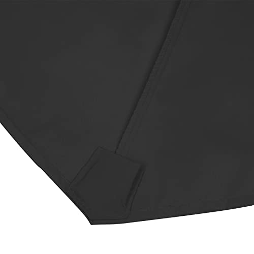Sunnyglade 7.5ft Patio Umbrella Replacement Canopy Market Umbrella Top Outdoor Umbrella Canopy with 6 Ribs - color: Black