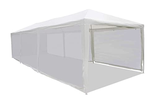 (White) Super Heavy Duty Mesh Tarp Net Sail Sun Shade Awning and Fence Screen Patio and Canopy Cover (6' x 8') Finished Size 5'.6 X 7'.6 - size: 6' x 8'