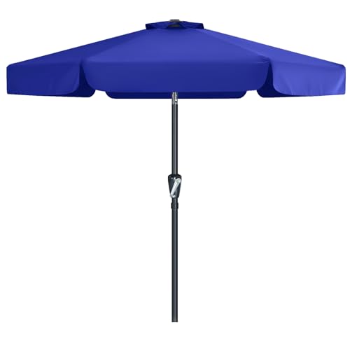 MASTERCANOPY Valance Patio Umbrella for Outdoor Table Market (7.5ft, Blue) - color: Blue, size: 7.5FT