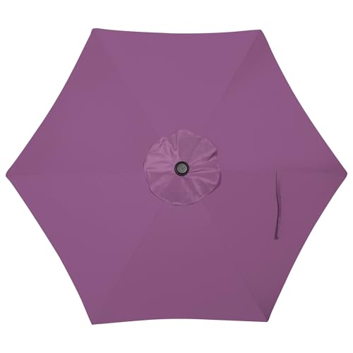 Blissun 7.5 ft Patio Umbrella, Yard Umbrella, Outdoor Market Umbrella with Push Button Tilt Crank, Lilac - color: Lilac