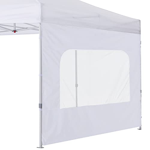 COOSHADE Instant SunWall 8x8 SideWall for Pop up Canopy Tent, 1 Pack Sidewall with Mesh Window Only, White - color: White, size: 8x8-Net Window