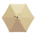 Sunnyglade 7.5ft Patio Umbrella Replacement Canopy Market Umbrella Top Outdoor Umbrella Canopy with 6 Ribs - color: Tan