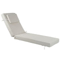 Chaise Lounge Cushions Outdoor 72x21x4 Inch, Patio Lounger Chair Cushion with Removable Cover, Fade Resistant Replacement Pad for Outdoor Furniture (Beige, 72x21x4 inch) - color: Beige