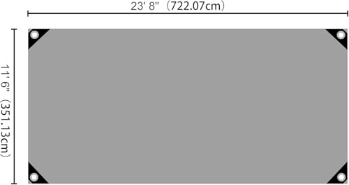 Waterproof Tarp 12 X 24 Ft Heavy Duty 14mil Extra Thickness, Aluminum Grommets, Silver Black Poly Tarp, Tarpaulin Ground Sheet Camping Tent Cover