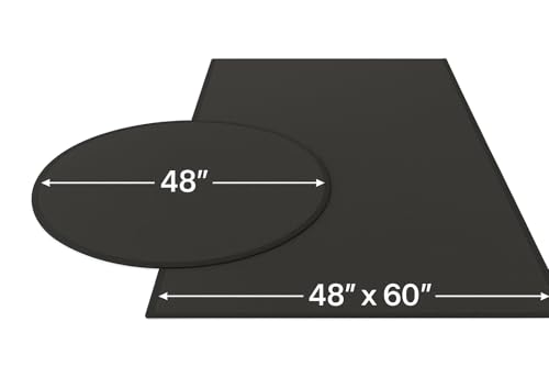 Fireproof Mat 2-Pack, Round & Rectangle Fire Pit and Grill Mat, 3-Layer Heat Resistant Deck Protector, Waterproof, Anti-Slip, for Patio, Grass & Outdoor Use (Round 48" & Rectangle 48" × 60") - size: 60"×48" & Round 48"