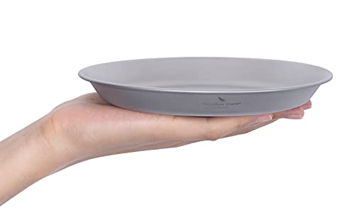 Boundless Voyage Titanium Dish Plate Bowl Set with Carry Bag Outdoor Camping Pan Tableware Cookware Mess Kit for Food Fruit Sauce Ti1111T - color: Ti1111T (pan)