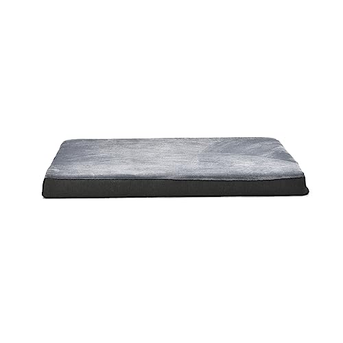 Amazon Basics Washable Dog Bed with Cooling Gel Memory Foam, Pressure-Relief Support for Dogs up to 120lbs, Non-Slip Bottom, Removable Cover, Giant Sized (50" x 34"), Grey - color: Grey, size: Giant, style: Mattress Bed