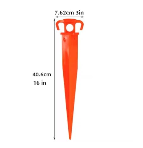 Sand Tent Stakes for Beach Camping or Pop up Canopy Ground Anchor - Pack of Three Heavy Duty 16" Inch Ground Pegs for Snow Sand Dirt Clay 40cm Garden Landscaping Backyard Stakes Built to Last. (3)