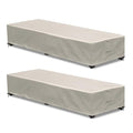 Outdoor Chaise Lounge Cover 2 Pack Patio Lounge Chair Covers Waterproof 600D Weather Resistant Material, UV Protection, Windproof Design Outside Furniture Covers 80" x 28" x 14" H,Beige - color: Beige, size: 2 Pack (80"l X 28"w X 14"h)