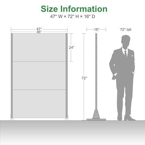 Casaphoria Metal Privacy Screen Outdoor, 72" H x 47" W Freestanding Decorative Privacy Screen for Patio Deck Balcony Garden with Stable Base, Black-Adams - color: Black-adams-6