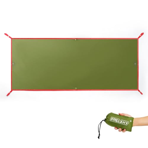 Frelaxy Tent Footprint, Waterproof Camping Tarp, Durable Tent Floor to Elevate Your Camping, Hiking, Backpacking, Hammock, Beach Experience - color: Army Green, size: 1 Person—33'' x 80''