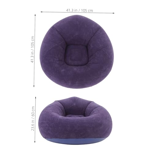 Inflatable Lazy Sofa Chair Portable Bean Bag Couch for Camping Living Room and Outdoor Use Effortless Setup with Quick Inflation Comfortable Material Includes Pump