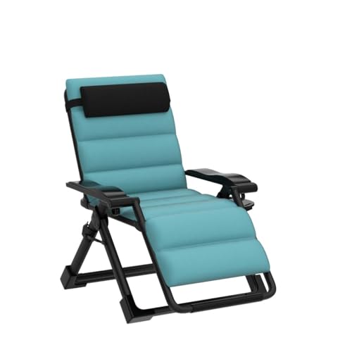 LILYPELLE Zero Gravity Chair, Premium Lawn Recliner Folding Portable Chaise Lounge with Detachable Cushion, Headrest and Cup Holder, Reclining Patio Lounger Chair - color: Linen Green, style: Zero Gravity Chair