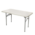 OEF Furnishings OEFBT2448 Utility Series Heavy-Duty Premium Commercial-Grade Indoor/Outdoor Folding Table (24 x 48 in, Rectangular, Speckled Gray Top/Gray Frame) - size: 48 x 24 in