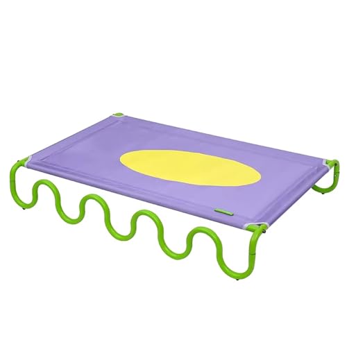 Elevated Dog Beds Large Sized Dog,36.2"x24.4" Outdoor Dog Bed Waterproof,Pet Beds for Large Dogs,Raised Big Dog Bed XL,Comfort Dog Cot Washable with Cooling Breathable Mesh,Easy to Assemble (Purple) - color: Purple