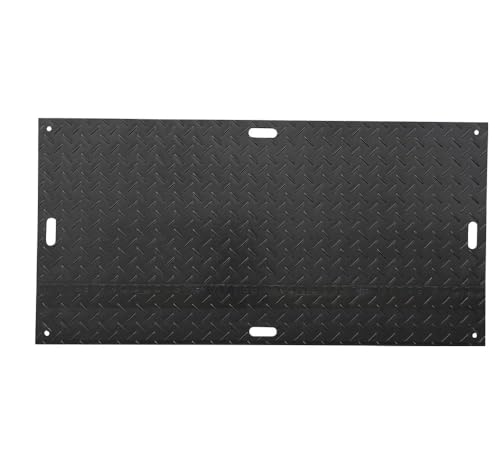 Mytee Products Ground Protection Mats - Black 4′ x 8′, Heavy Equipments Mats, Temporary Roadway Matting, Diamond Plate Tread and Smooth Surface - color: Black (Smooth), size: 1 - Pack