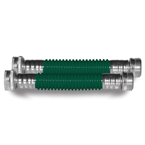 Ulink 180° Hose Kink Protector Drinking Water Safe Flexible Garden Hose Protector - Eliminates Crimping and Straining at Faucets for RV, Garden & Car Wash, Made in Canada, 2 Pack Green