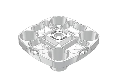 Myard 15'' Pro Universal Beach Umbrella Table Tray with Tablet Slots, Earpod Holds, Drink Holders, Snack Grooves, Phone Slots, Sunglasses Holes, Small Bag Hangers for Beach, Swimming Pool (White) - color: White