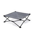 Coolaroo On-The-Go Elevated Dog Bed - Foldable Pop-Up Travel Dog Bed with Breathable, Moisture-Resistant Fabric, Carry Bag Included, Lightweight & Portable, Steel Gray, Medium - color: Steel Grey, style: Medium