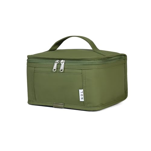 NOL Natural Organic Lifestyle Small Lunch Bag Mini Lunch Box Insulated Lunch Bag for Men/Women Leakproof Cooler Tote Bag Lightweight Nylon Waterproof Lunch Box For Work, Amy green - color: Amy green, size: Medium(5 Liters)