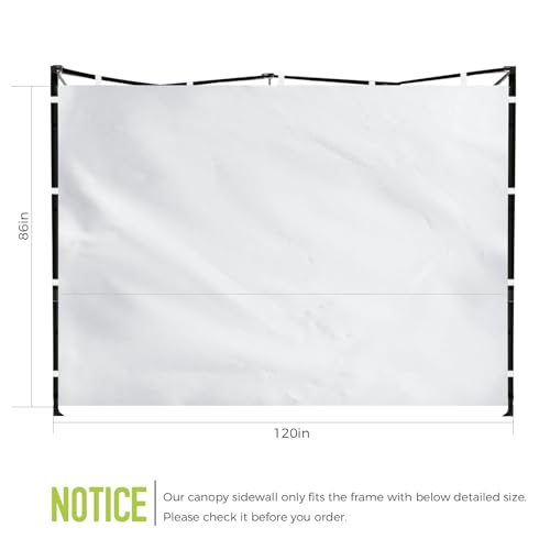 Instant Canopy Sidewalls for 10x10 Pop Up Canopy Tent, 300D Waterproof Material for Outdoor Events, Vendor Booths, and Privacy (Sidewalls Only) (White, 10x10ft-4pcs) - color: White, size: 10x10ft-4pcs
