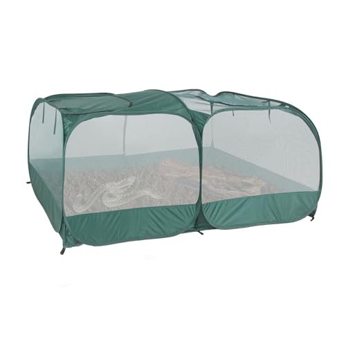 Foldable Portable Pet Playpen, Pop-Up Breathable Mesh Small Animal Cage with Transparent Walls & Bottom, Outdoor Indoor Small Animal Enclosures Tent for Lizards,Cats,Chickens,Rabbits (2M)