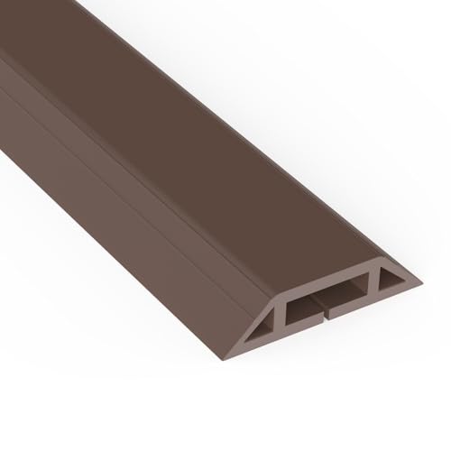 Eapele 4 ft Floor Cord Cover Heavy Duty Cable Protector, Cord Covers for Wires on Floor, Floor Cable Cover Easy to Unroll Prevent Trip Hazard for Home Office or Outdoor Settings (Brown) - color: Brown, size: 4 feet-1pc