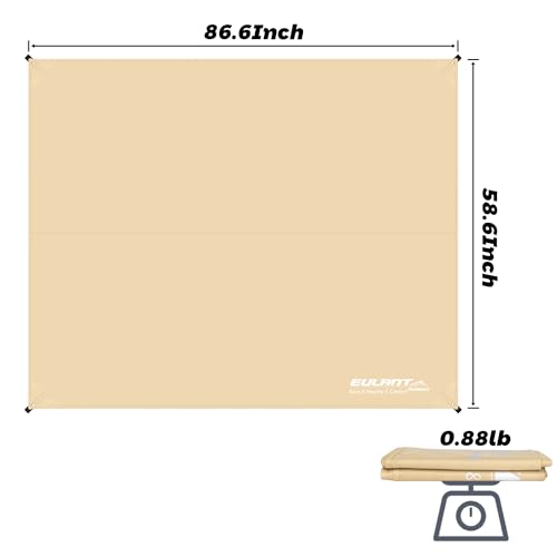Eulant Waterproof Tent Footprint - 7.54ft X 8.53ft, Ideal for Camping, Hiking, Picnic & Backpacking - size: Rectangular-58.66*86.6''
