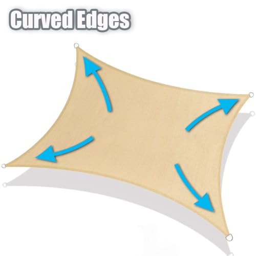 Sun Shade Sail Sand Yellow Triangle 10'X10'X10' Permeable Garden Canopy for Outdoor Patio Backyard and Deck Sun Protection Fabric with Fade and Tear Resistance - size: Triangle-10FTx10FTx10FT