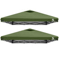 10x10 Pop Up Canopy Replacement Top Cover with Air Vent for Straight Leg Canopy Tent, Waterproof for Outdoor Garden Patio Camping Sun Shade(Frame NOT INCUDE) (Military Green) - color: Military Green-2PCS