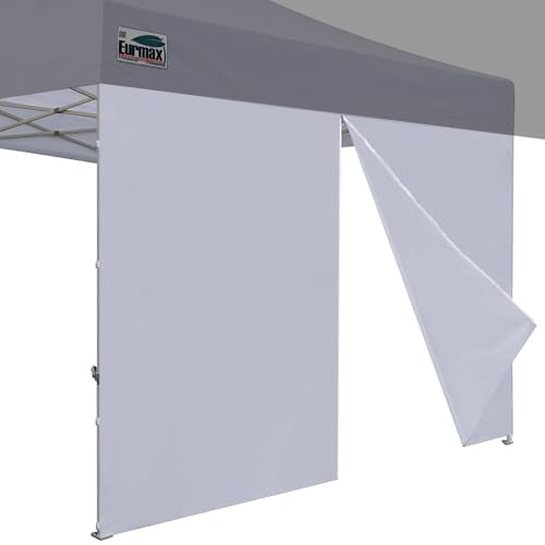 Eurmax USA 10FT Instant Canopy SunWall with Middle Zipper, Removeable Sidewall for Pop Up Canopy Tent,1 Pack Wall Only (Grey) - color: Gray, size: 10x6.7ft