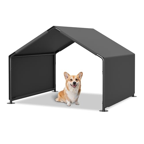 Outdoor Dog Shade Shelter - Waterproof UV Protection Pet Tent for Small Medium Dogs - Portable Sun Shelter for Camping Hiking Backyard (Gray)