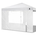 Sunshade Sidewall, SunWall with Door and Window for 10×10 Pop Up Canopy Straight Leg, Outdoor Instant Canopies Wall, 1 Pack Canopy Sidewall Only (Spliceable, White) - color: White - Spliceable