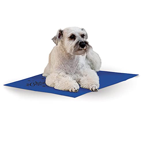 K&H Pet Products Coolin' Pet Pad Dog Mat, Portable Dog Cooling Mat for Travel or in Home, Perfect for Carriers, Crates, Outdoor Houses, Yards, Porches, Pet Beds & More - Medium 20 X 15in Chill Blue - size: Medium (15 in x 20 in)