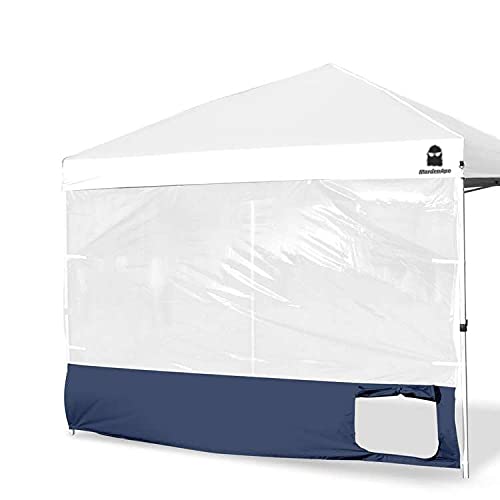 Clear Sidewall, Canopy Walls 10x10, Transparent Canopy Sunwall for 10x10 Pop Up Canopy - Straight Leg, Outdoor Instant Canopies Sidewall with Doghole,1 Pack (Navy) - color: Navy - D