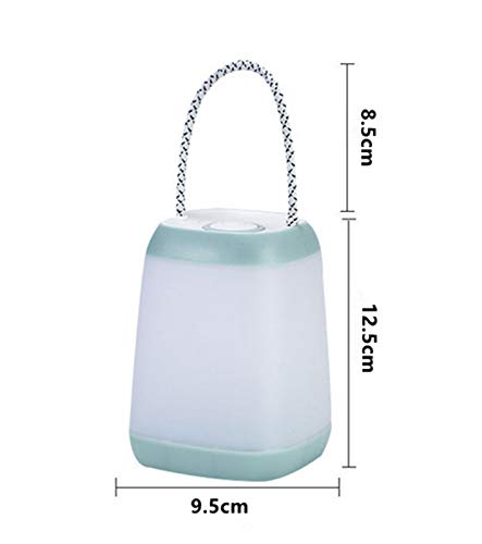 Night Light for Kids, USB Rechargeable Nursery Lamp Portable Camping Lantern with 3 Light Modes for Camping,Emergency,Bedroom,Indoor and Outdoor(Cyan, 1 Pack) - color: Cyan