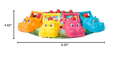 Spin Master Games, Hungry Hungry Hippos Giant Edition, Family Game for Indoor & Outdoor Play with Oversized Board, Preschool Activity, Screenless Activity for Kids, 2-4 Players, Ages 4 & Up - style: Hungry Hungry Hippos