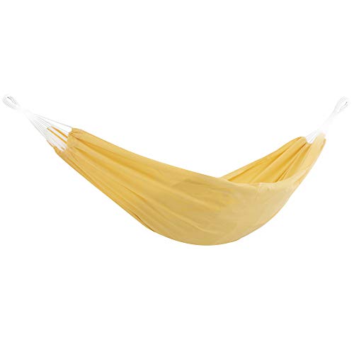 Vivere Double Brazilian Polyester Hammock - 450 lb Weight Capacity - color: Yellow